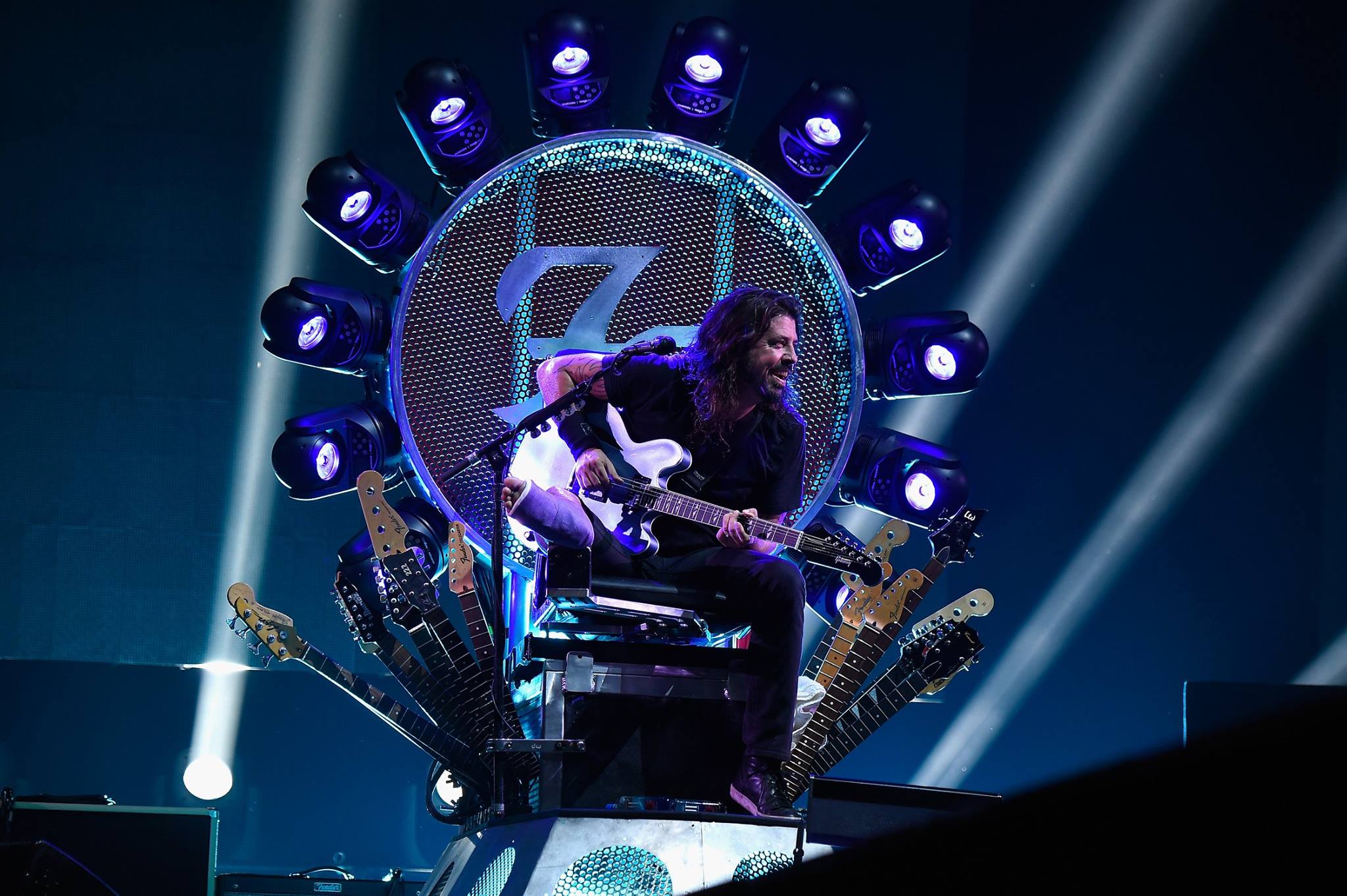 Dave Grohl restages his accident in Sweden