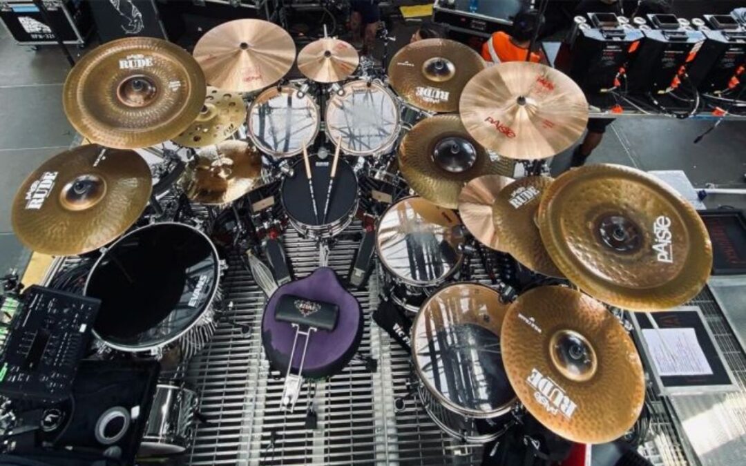 Charlie Benante’s Paiste cymbal set on tour with Pantera