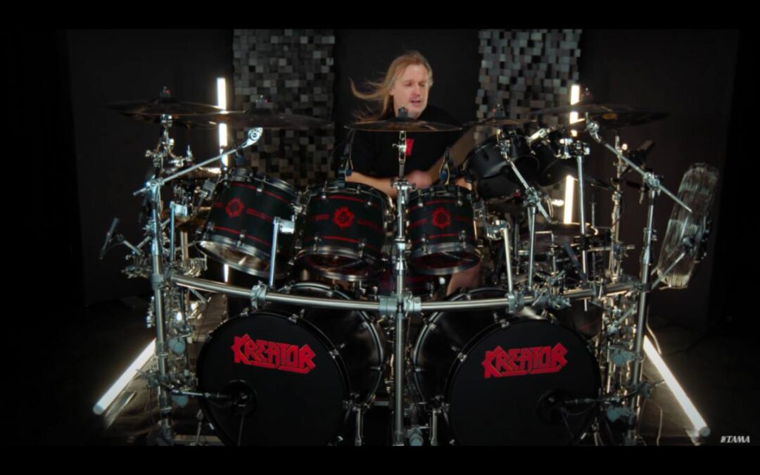 Kreator drummer Jürgen “Ventor” Reil performs “Become Immortal” for TAMA Drums Germany