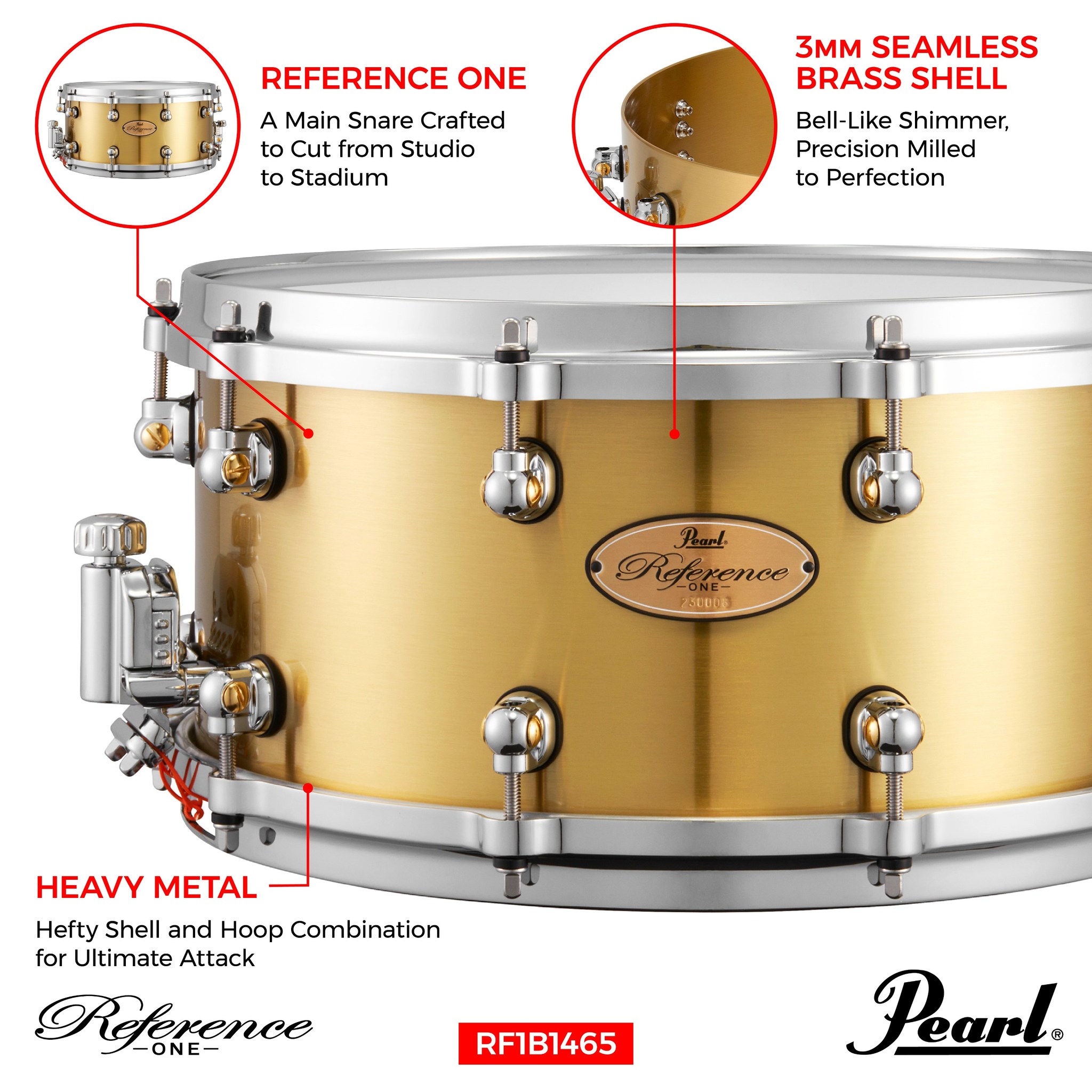 Pearl Reference One Brass Snare 2
