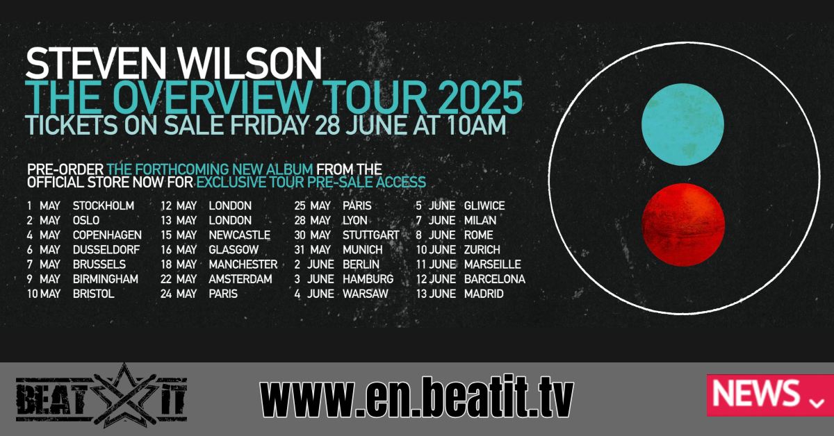 Steven Wilson to tour in 2025 Beatit.tv